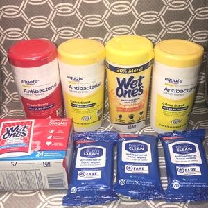Antibacterial Hand wipe pack bundle Wet Ones